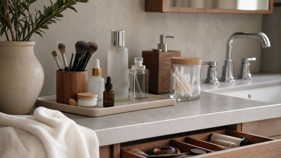 Solutions pratiques pour ranger les produits de beauté dans la salle de bain
