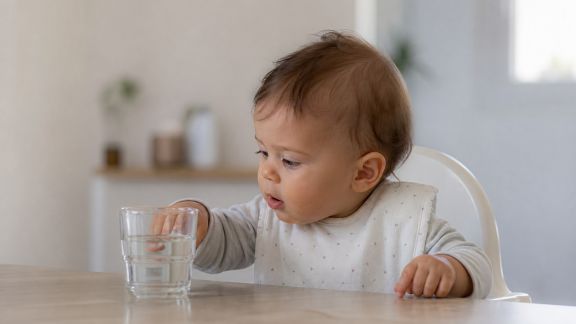 Quand et comment introduire l’eau dans l’alimentation de bébé ?
