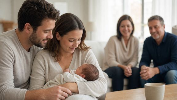 Gérer les premières visites à la maison avec un nourrisson : organisation et astuces